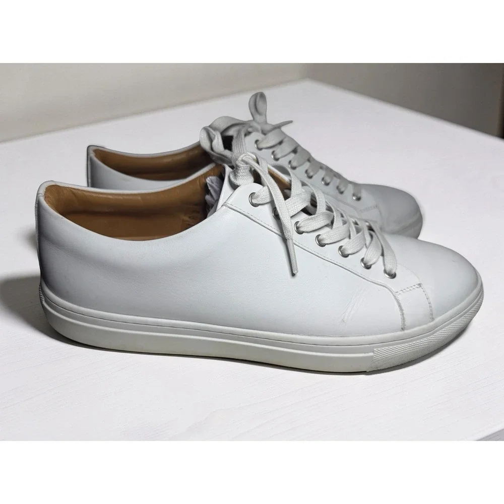 Thursday Everyday Shoes Men's Size 12 White Leather Low Top Casual Sneaker LK NW